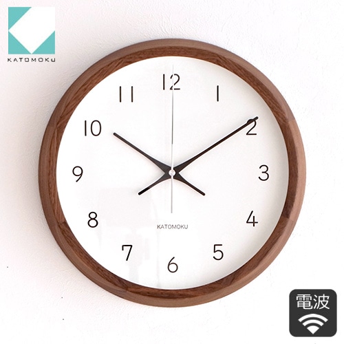 加藤木工 カトモク KATOMOKU Muku clock 16 Lサイズ ウォールナット