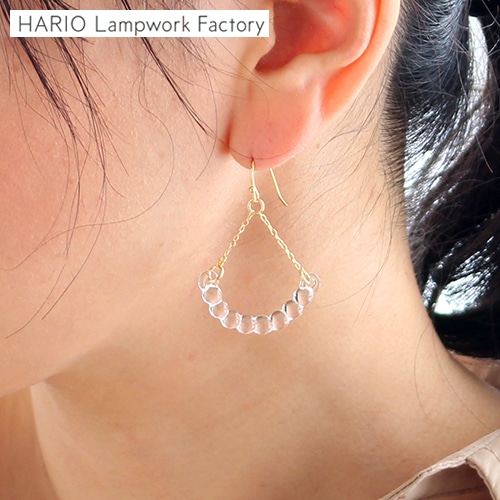 ハリオ ピアス ティアーズ 16 Water Drops 雫 ガラス製 HARIO Lampwork