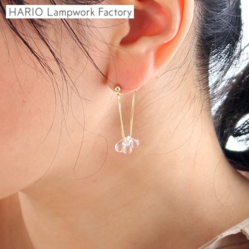 ハリオ ピアス リトルティアーズ Water Drops 雫 ガラス製 HARIO
