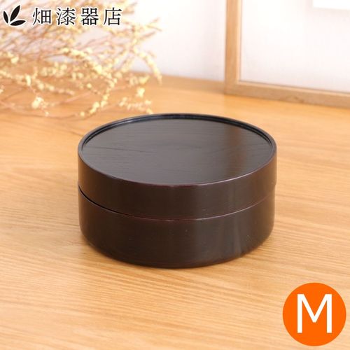 畑漆器店 SOJI hako 漆 M 13.5cm col. 山中漆器 弁当箱 430ml 木製