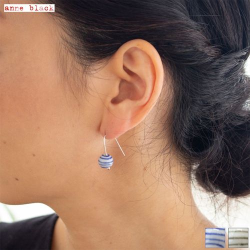 Anne Black ピアス stripes レディース ストライプ フックピアス 北欧