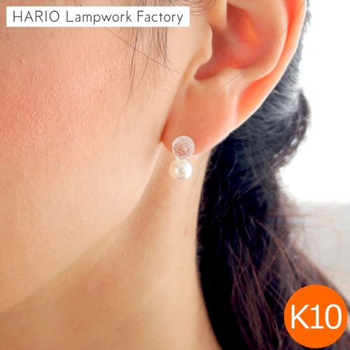 ハリオ ピアス プティ K10 2way ガラス製 HARIO Lampwork Factory