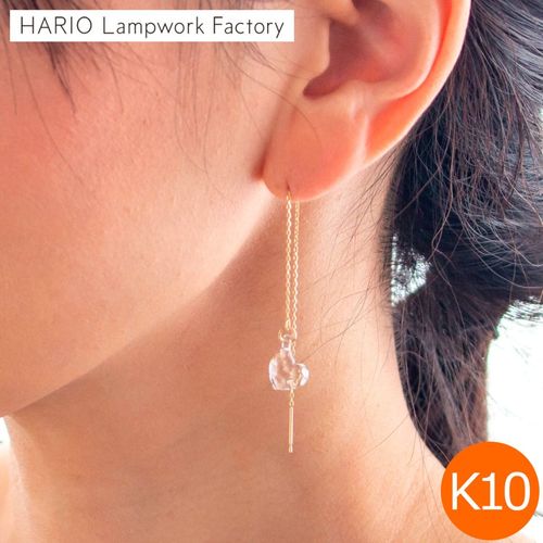 ハリオ ピアス プティ K10 2way ガラス製 HARIO Lampwork Factory