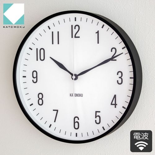 加藤木工 カトモク 掛け時計 KATOMOKU plywood wall clock 19 ブラック