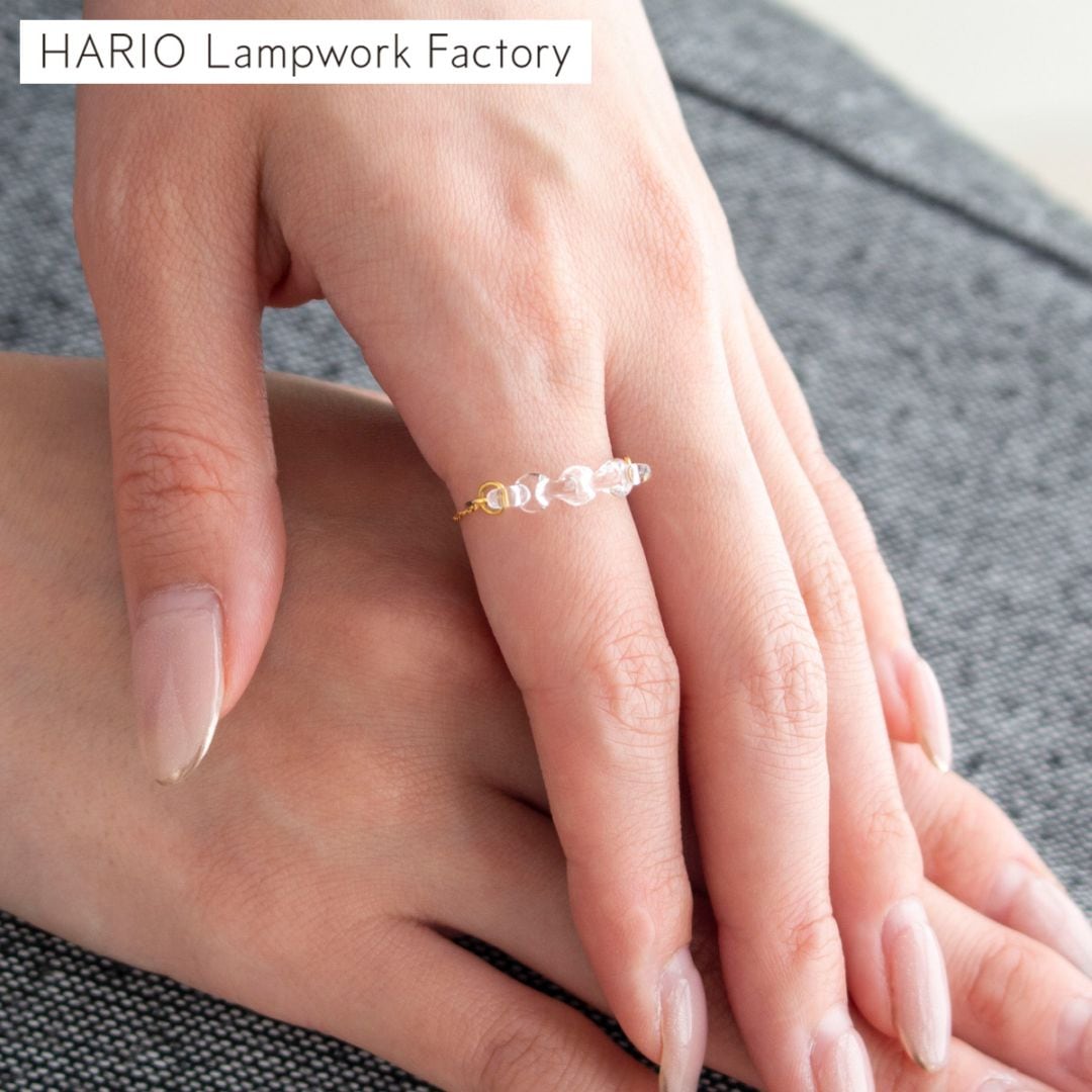 ハリオ リング カラム ガラス製 HARIO Lampwork Factory 手作り 日本製
