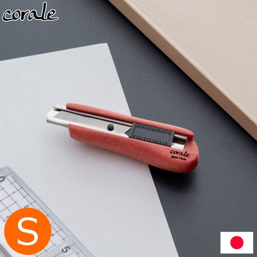 カッター 木製カッターナイフ Sサイズ ピンクアイボリー 替え刃付き