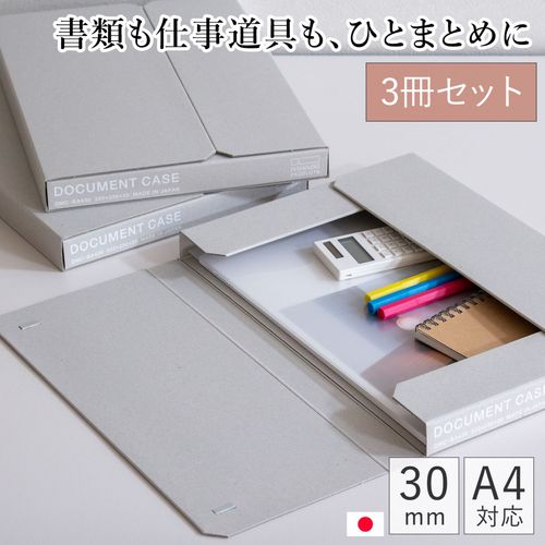 一新堂 ドキュメントケース 厚さ45mm A4 3冊セット チップボール