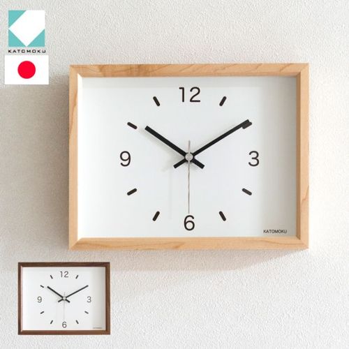 加藤木工 カトモク KATOMOKU muku round wall clock 13 オーク 電波