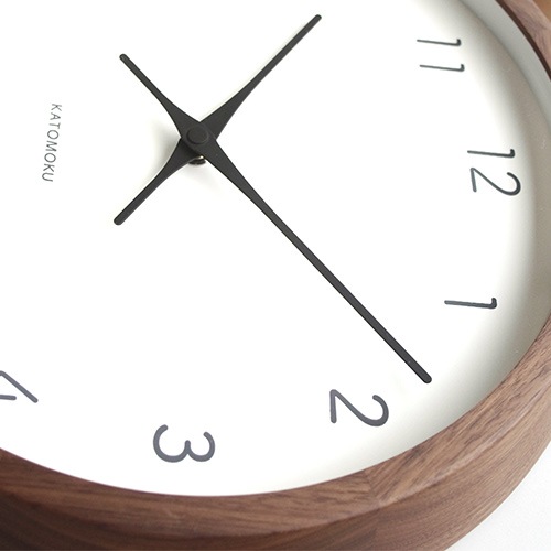 加藤木工 カトモク KATOMOKU muku round wall clock 7 ウォールナット