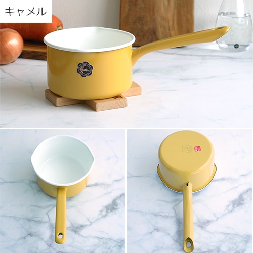 月兎印 ミルクパン 14cm 1.2L IH対応 ホーロー 琺瑯 日本製 鍋 片手鍋