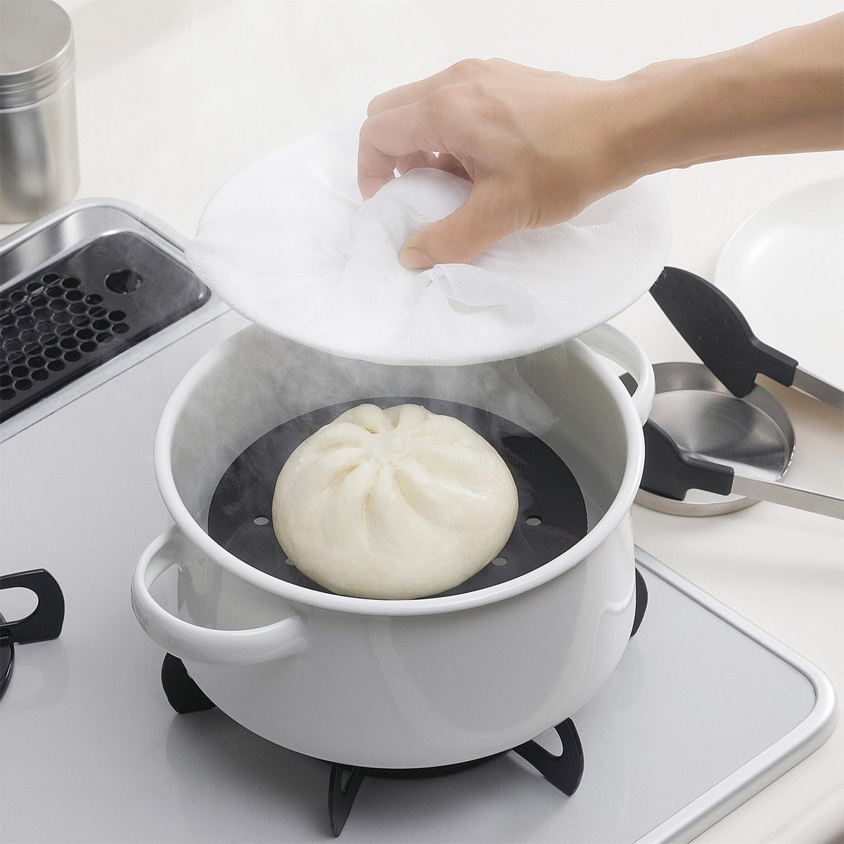家事問屋 ベーコンプレス ミートプレス 肉押さえ 蒸し器 ステンレス