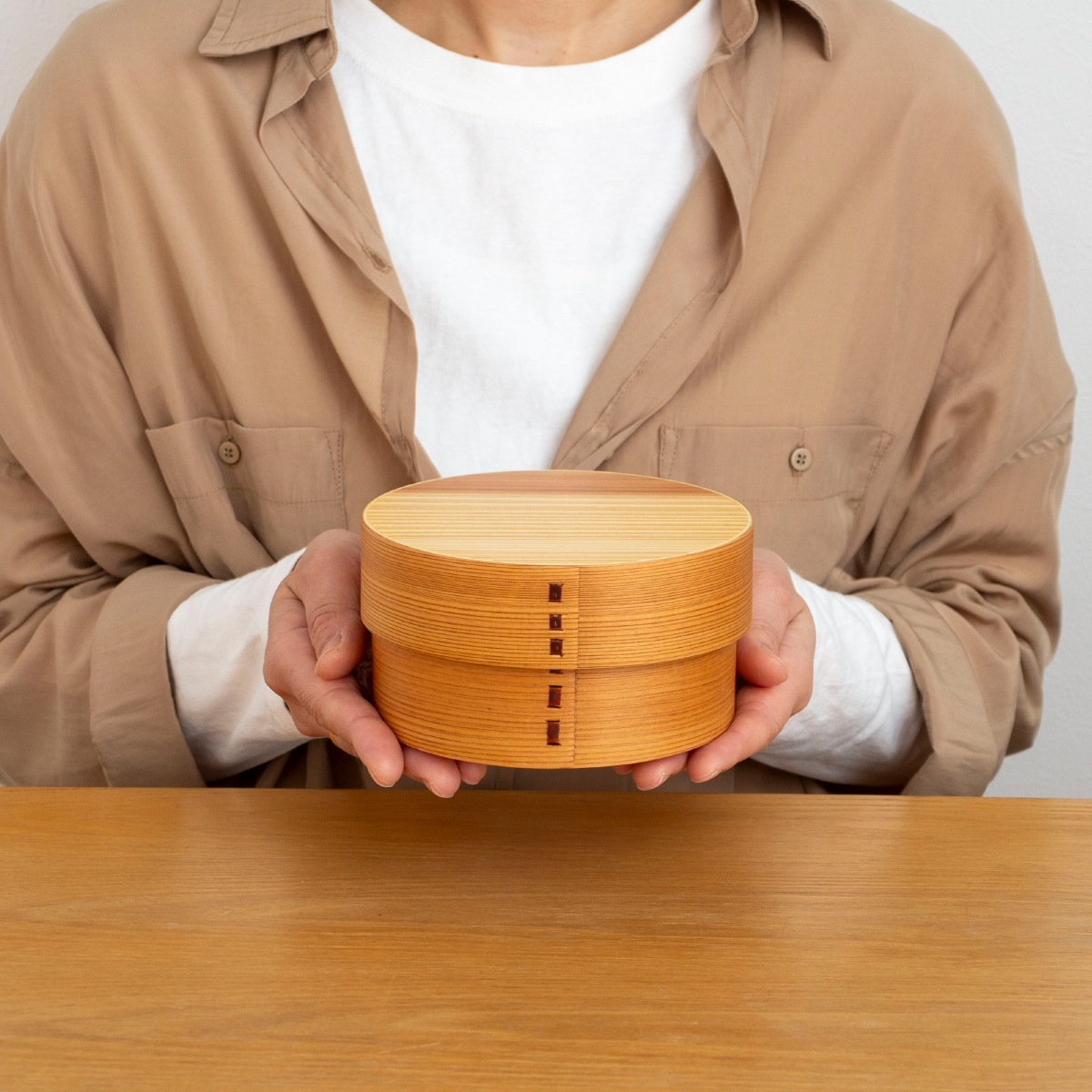 s*o様 メンパ　弁当箱　丸型　ワッパ めんぱ まる 曲げわっぱ弁当箱 丸 1段 700ml かぶせ蓋 ウレタン塗装