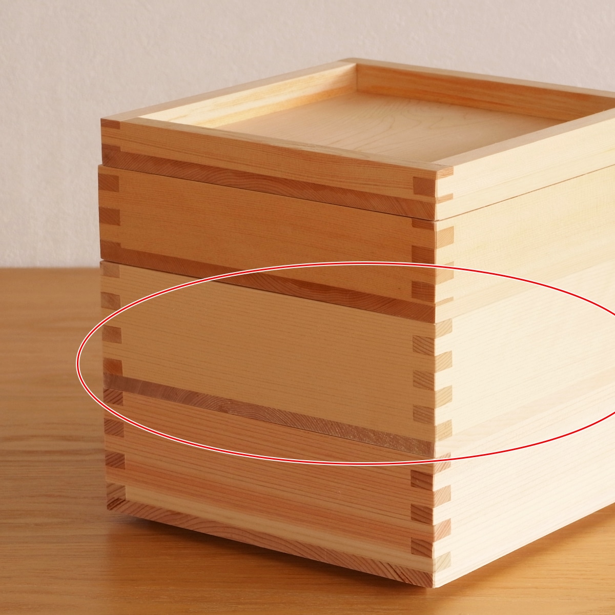 枡重 L 60 重箱 一段 17×17×6cm ばら売り 木製 日本製 おしゃれ