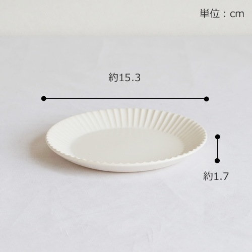 SAKUZAN ストライプ Stripe 丸皿 S 15.3cm プレート 作山窯 美濃焼