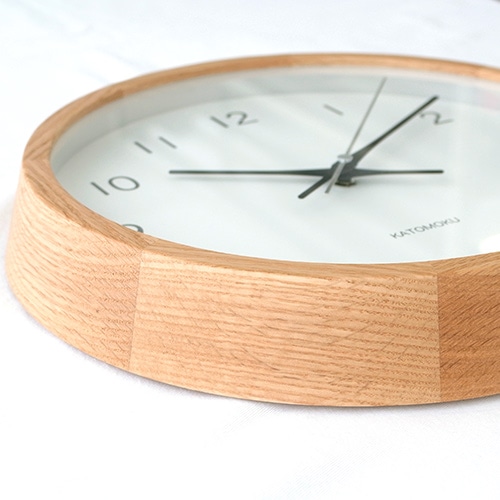 加藤木工 カトモク KATOMOKU muku round wall clock 13 オーク 電波