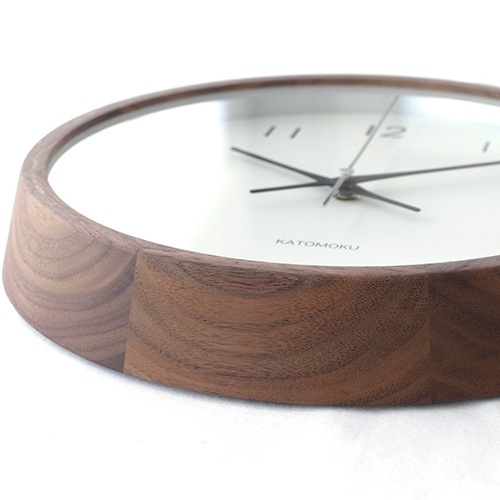 加藤木工 カトモク KATOMOKU muku round wall clock 13 ウォールナット