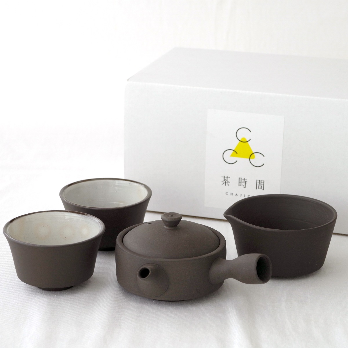 かもしか道具店 急須 直 150 セット 茶時間 日本製 萬古焼 陶器 茶器