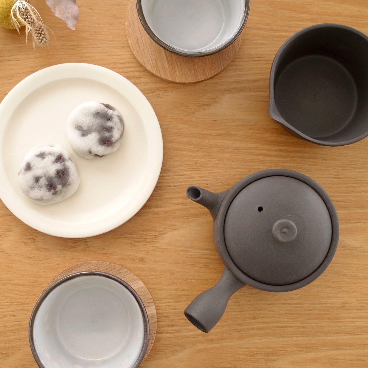 かもしか道具店 急須 直 150 セット 茶時間 日本製 萬古焼 陶器 茶器