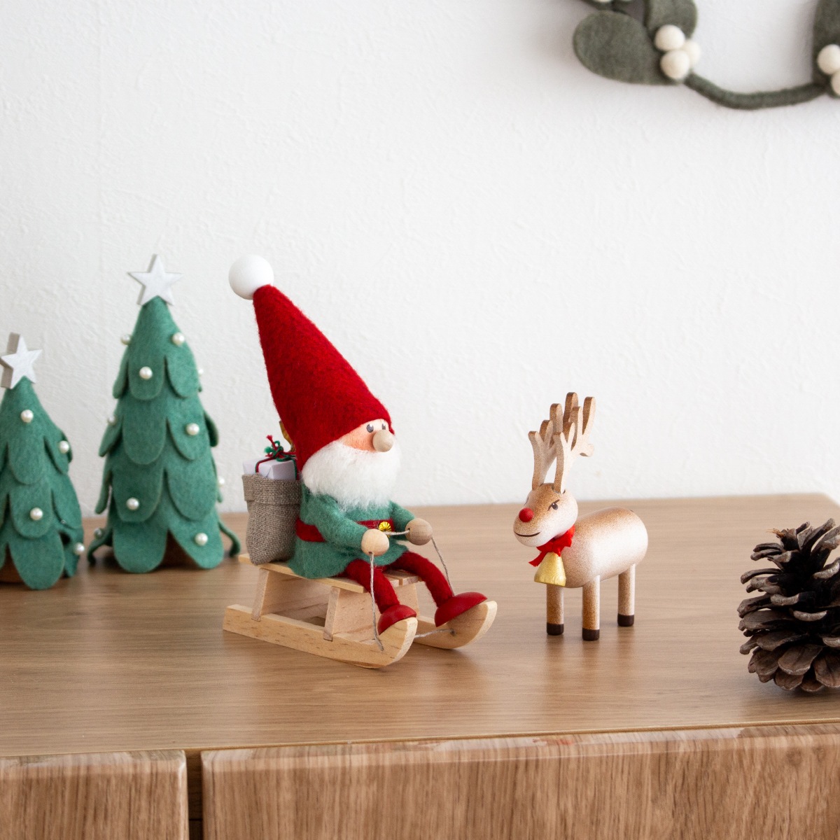 ノルディカニッセ スノー フェルトツリー 大 緑 クリスマスツリー
