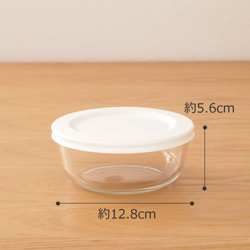 iwaki イワキ パックぼうる 400ml ホワイト 丸型 保存容器 耐熱ガラス
