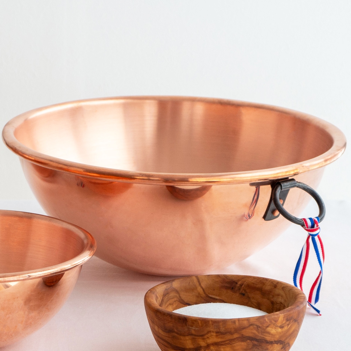 新品・未使用品銅製 装飾ボウル イスラエル作家 ユダ　定価¥16,500 BAUMALU 銅のボウル 32cm 取っ手付き フランス製 ボウマル 銅製 内側錫
