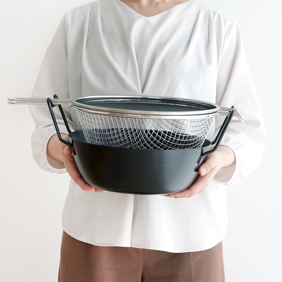 la base ラバーゼ 揚げ鍋 セット 鉄揚げ鍋 28cm 日本製 和平フレイズ