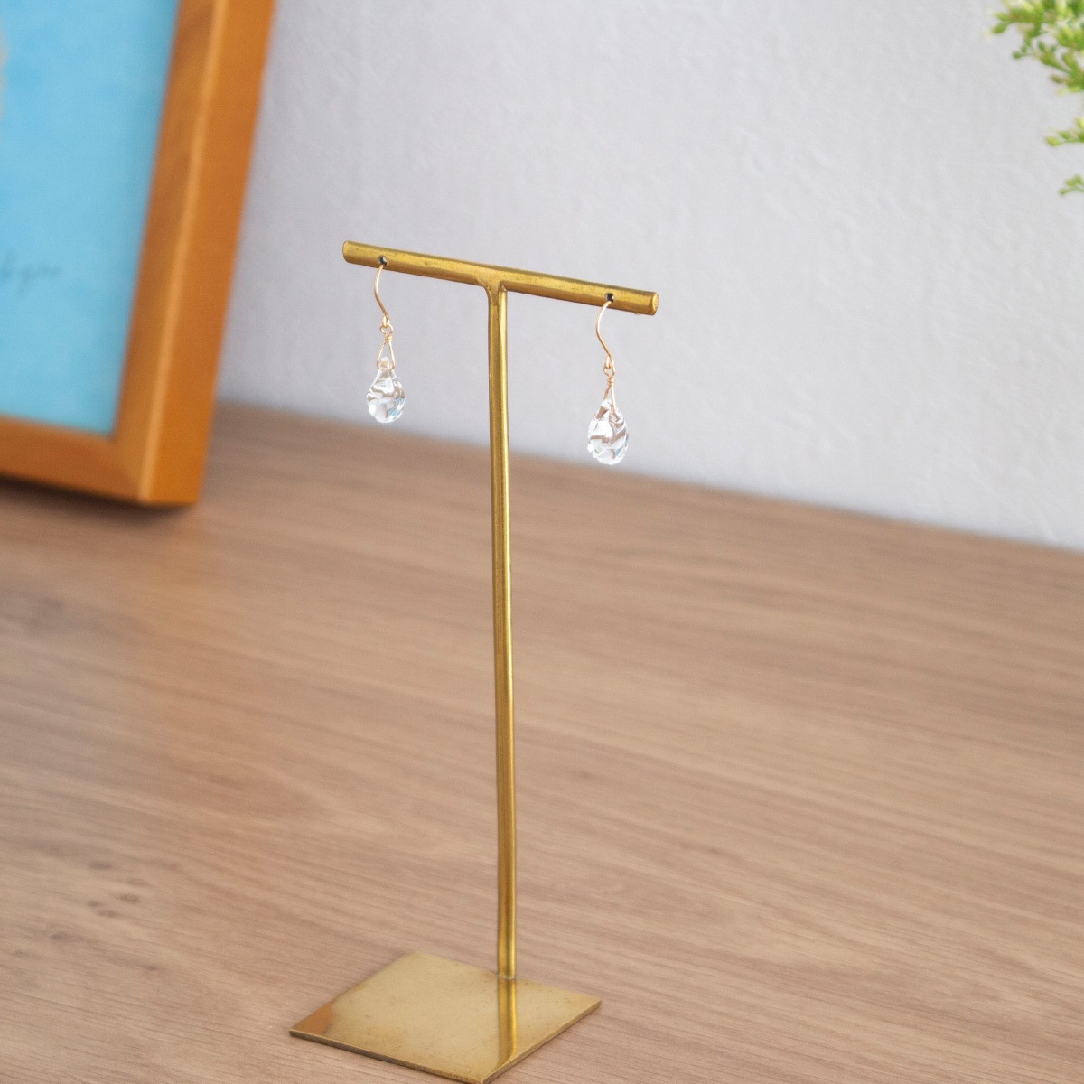ハリオ ピアス プリュイ K10 ガラス製 HARIO Lampwork Factory 手作り