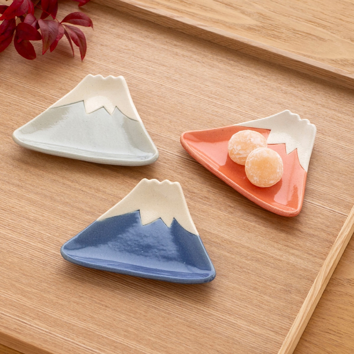 富士 手づくり 小皿 あおいろ 3枚セット カタチクラフト 和食器 美濃焼