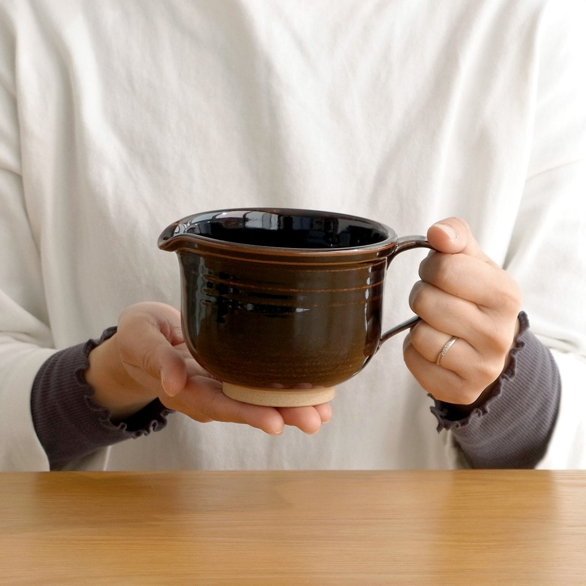 小石原焼 納豆鉢 納豆 小鉢 ドレッシング ソース 片口 陶器 圭秀窯
