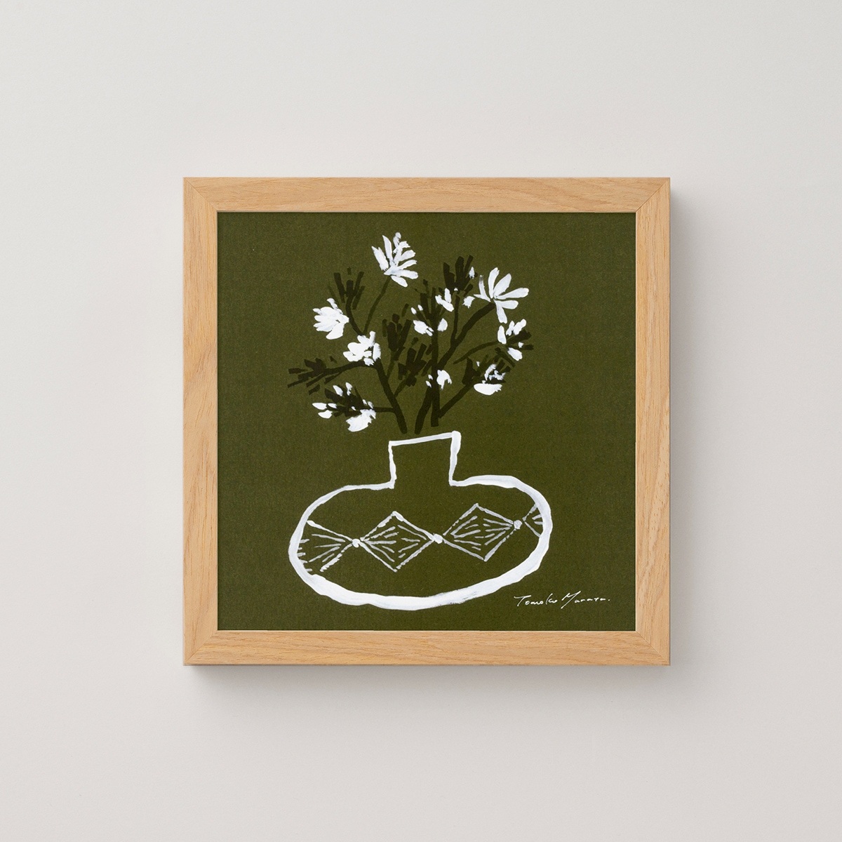 ポスター フレーム付き グリーンベース ( green vase ) グリーン