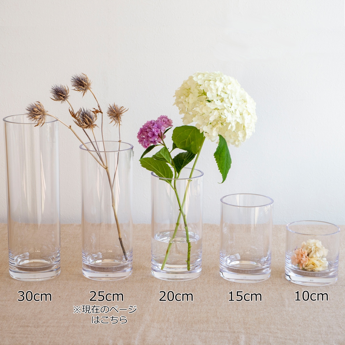 割れない 花瓶 フラワーベース 高さ 20 cm 幅 25 cm 割れない花瓶 ポリカーボネート 花瓶 割れない サークル 円柱 フラワー
