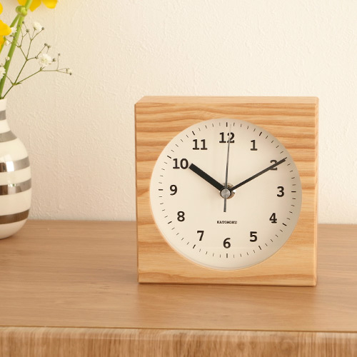 加藤木工 カトモク KATOMOKU Dual use clock 4 ナチュラル 掛け