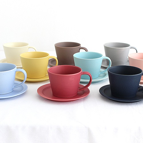 SAKUZAN Sara コーヒーカップ&ソーサー セット カップ プレート 作山窯