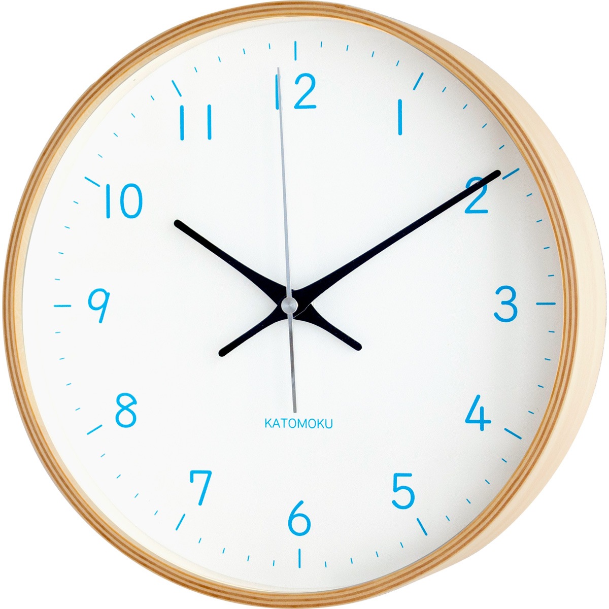 加藤木工 カトモク 掛け時計 KATOMOKU plywood wall clock 22