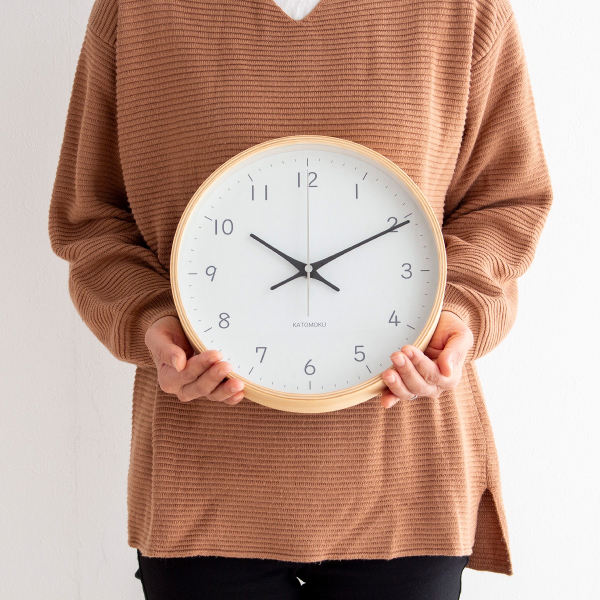 加藤木工 カトモク 掛け時計 KATOMOKU plywood wall clock 22