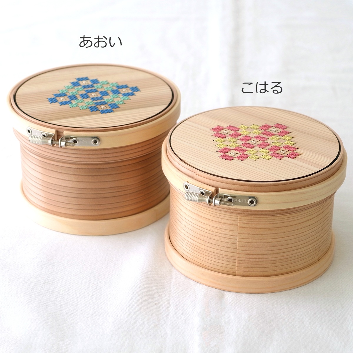 Cohana 曲げわっぱの道具箱 刺しゅう枠 刺繍枠 12cm 日本製 Made in