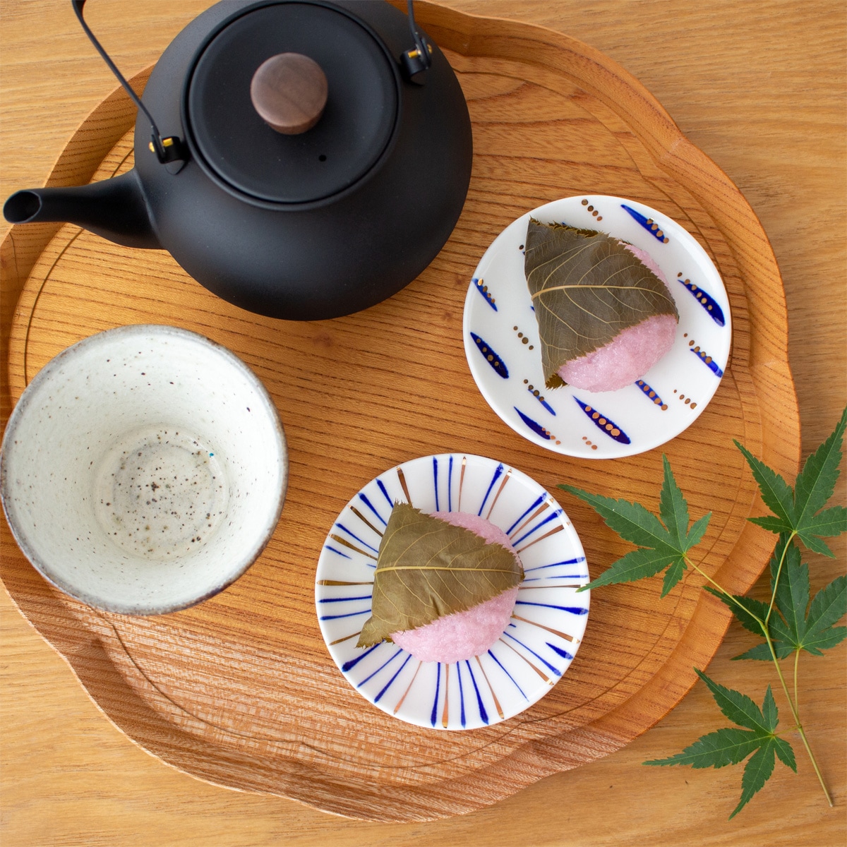 POTPURRI ポトペリー 金群青 Small plate 豆皿 2枚 セット ペア 小皿
