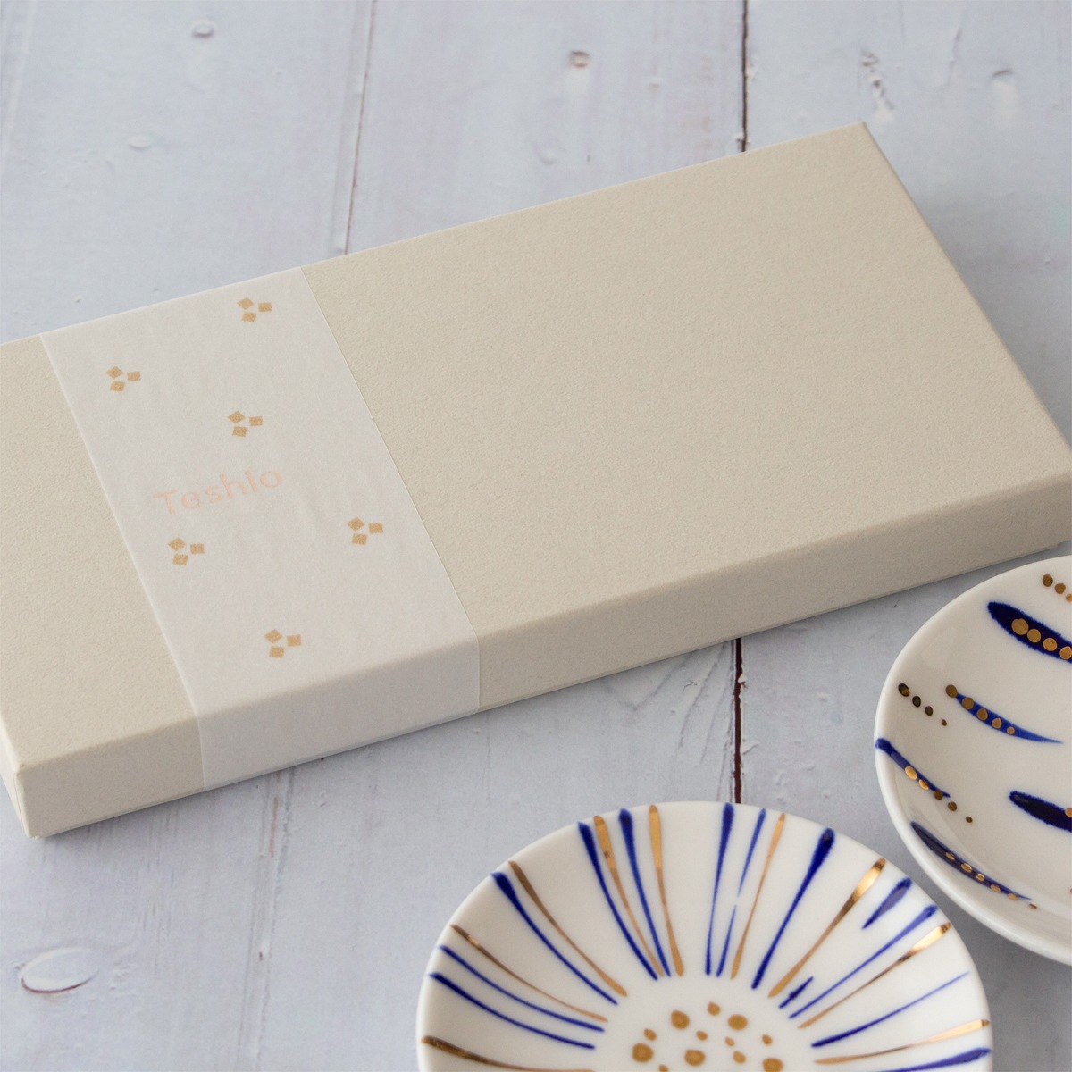 POTPURRI ポトペリー 金群青 Small plate 豆皿 2枚 セット ペア 小皿