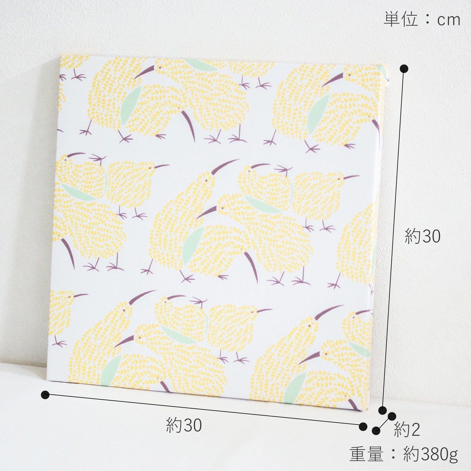 鳥をモチーフにしたヴィンテージファブリックパネル ファブリックパネル アートパネル 30×30cm FavoriteStyle × Sotlight