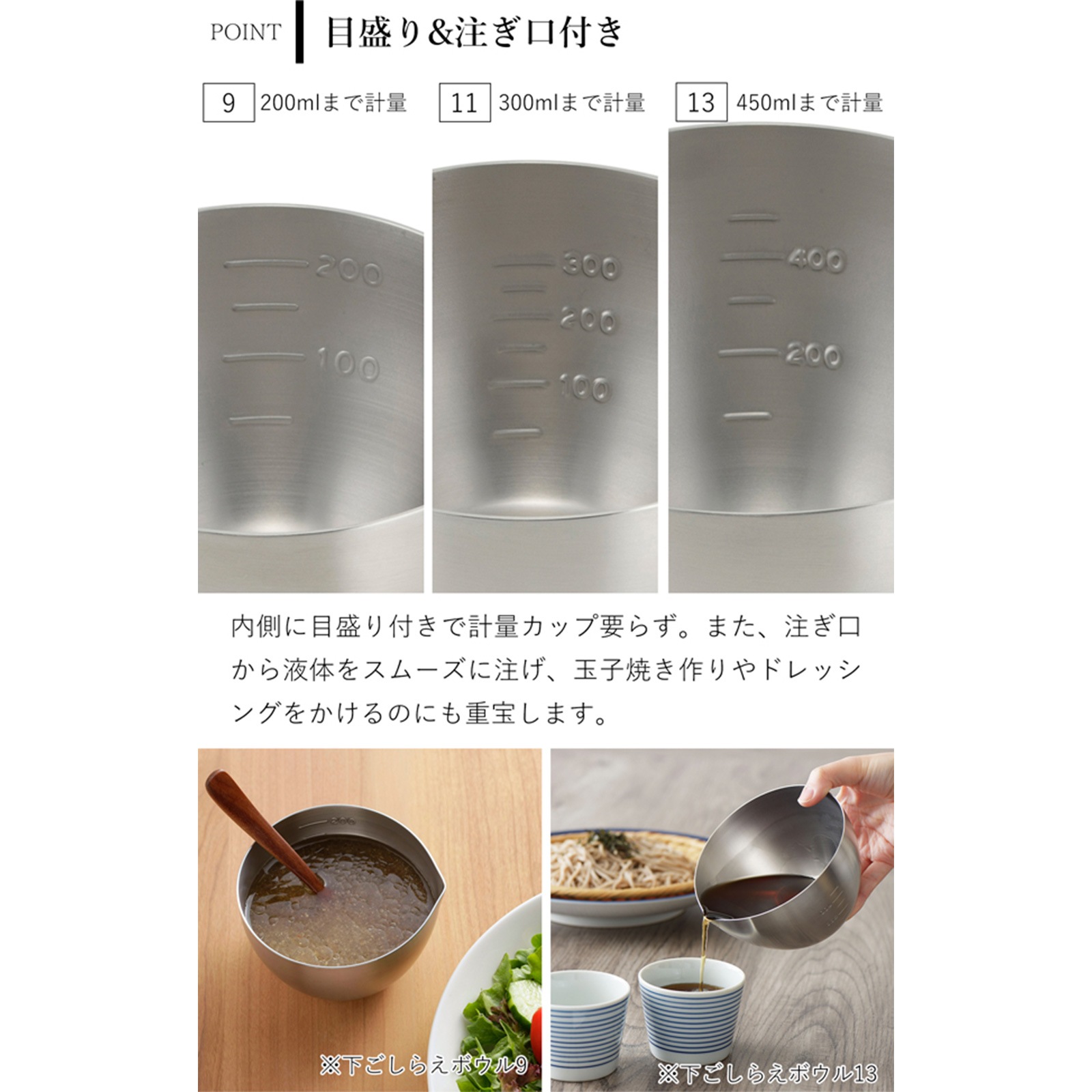 家事問屋 下ごしらえボウル 下ごしらえザル 3サイズ 6点セット 9cm