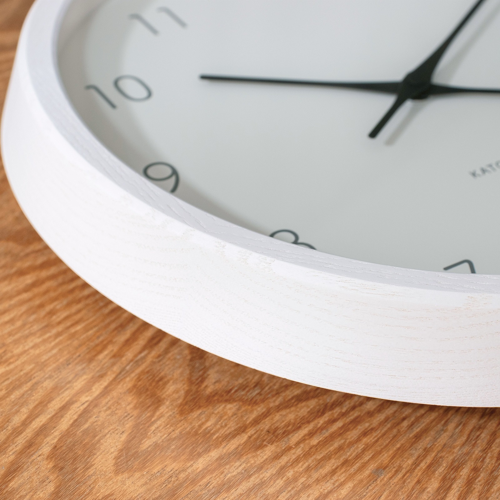 掛け時計 電波時計 木製 加藤木工 muku round wall clock 7 ホワイト