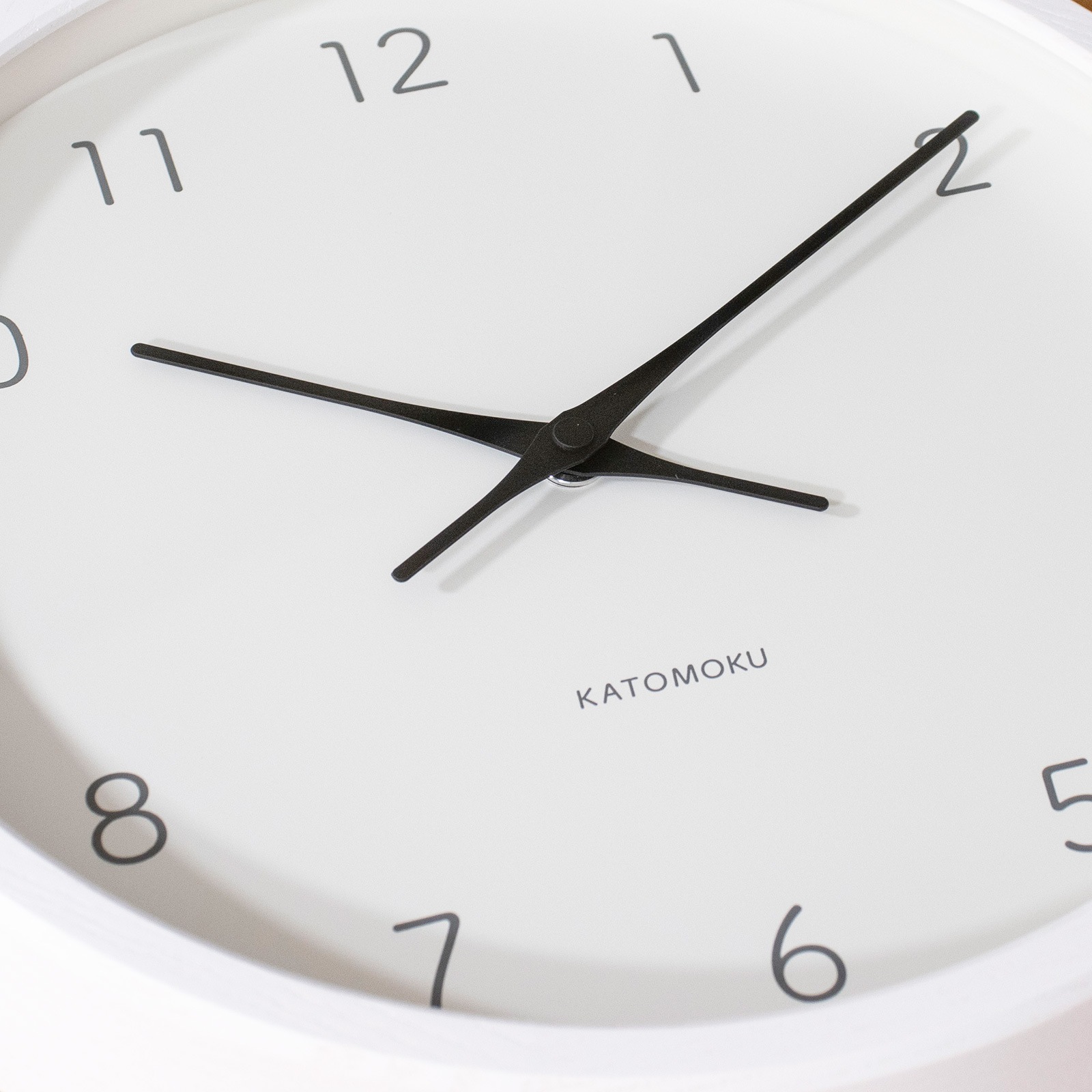 掛け時計 電波時計 木製 加藤木工 muku round wall clock 7 ホワイト