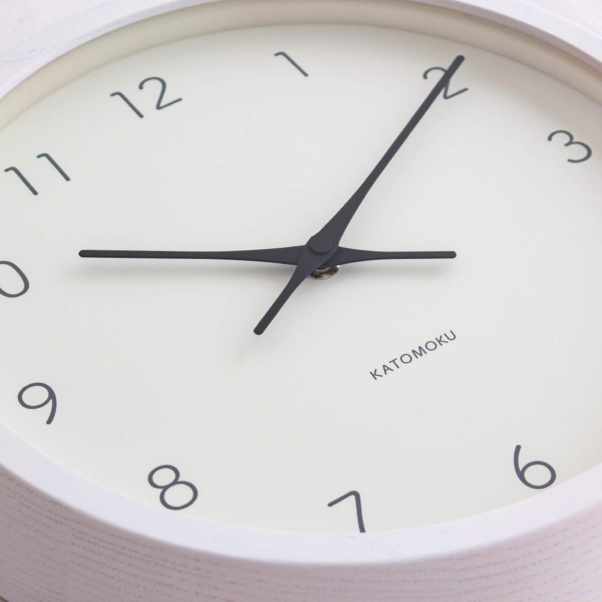 掛け時計 電波時計 木製 加藤木工 muku round wall clock 7 ホワイト