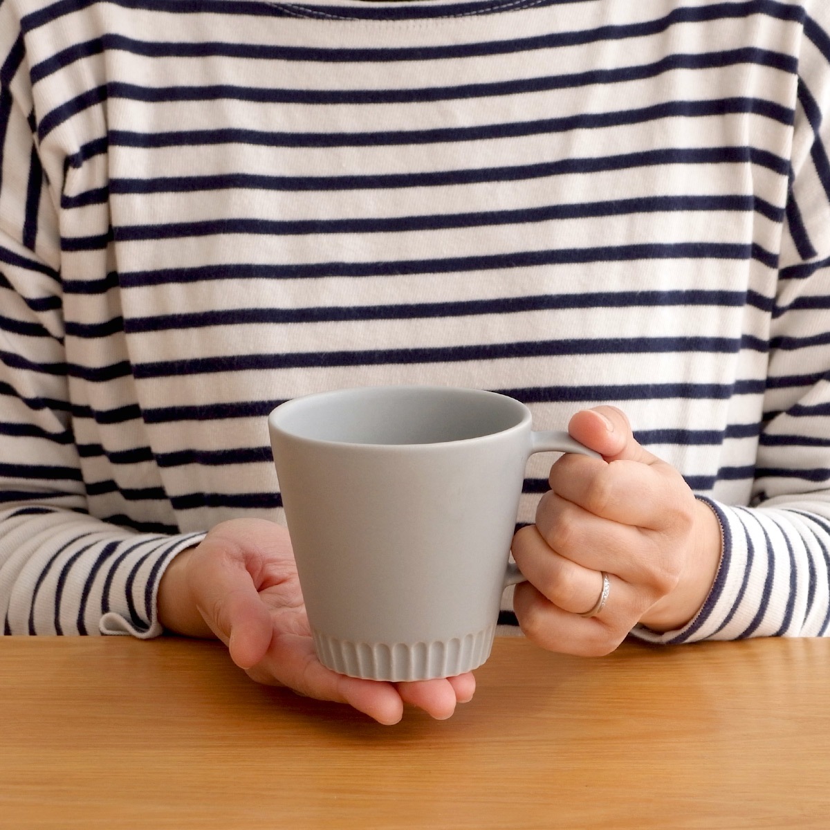 SAKUZAN ストライプ Stripe マグカップ マグ 350ml 作山窯 美濃焼 食器