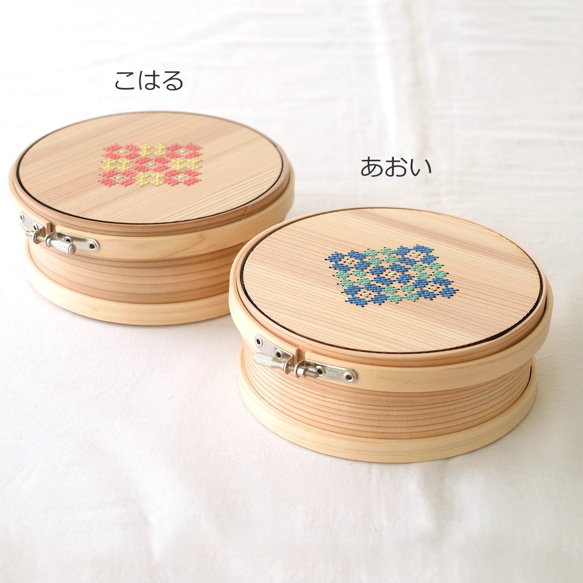 Cohana 曲げわっぱの道具箱 刺しゅう枠 刺繍枠 15cm 日本製 Made in