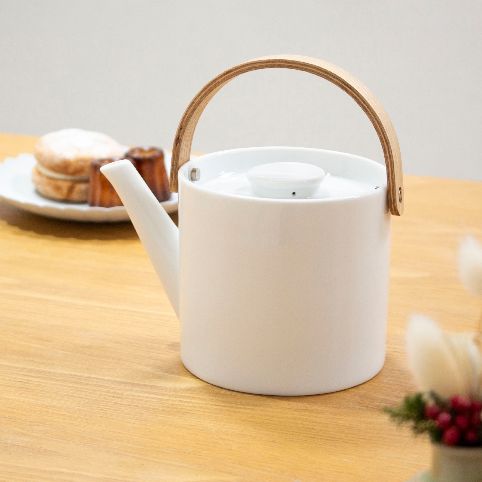 ティーポット 茶こし付き おしゃれ 500ml 陶器 白磁 ステンレス茶こし