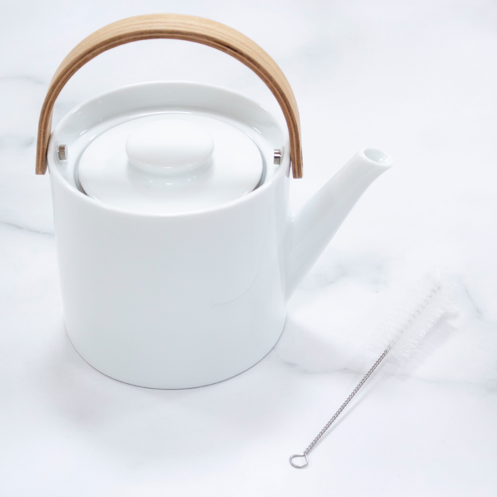 ティーポット 茶こし付き おしゃれ 500ml 陶器 白磁 ステンレス茶こし