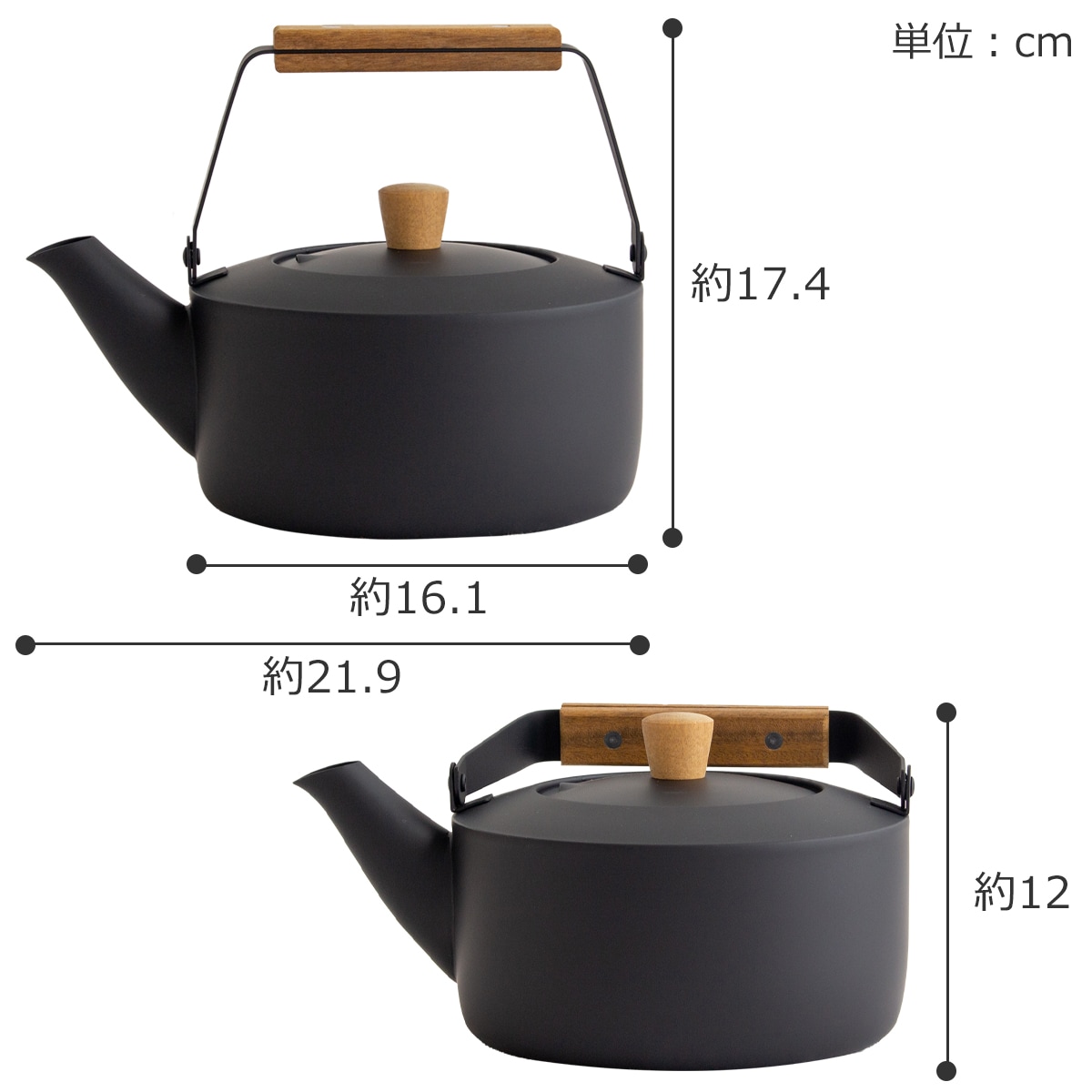 宮崎製作所 くろいろケトル 小 1.5L ガス火 IH対応 ケトル やかん