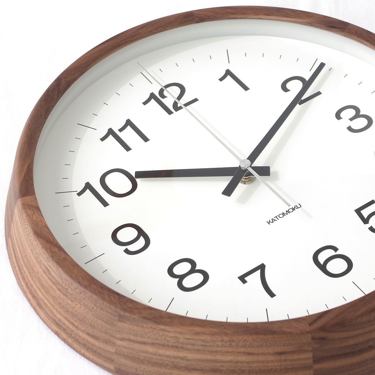 katomoku 加藤木工 壁掛け電波時計 ウォルナット 加藤木工 カトモク KATOMOKU Muku clock 16 Lサイズ ウォールナット