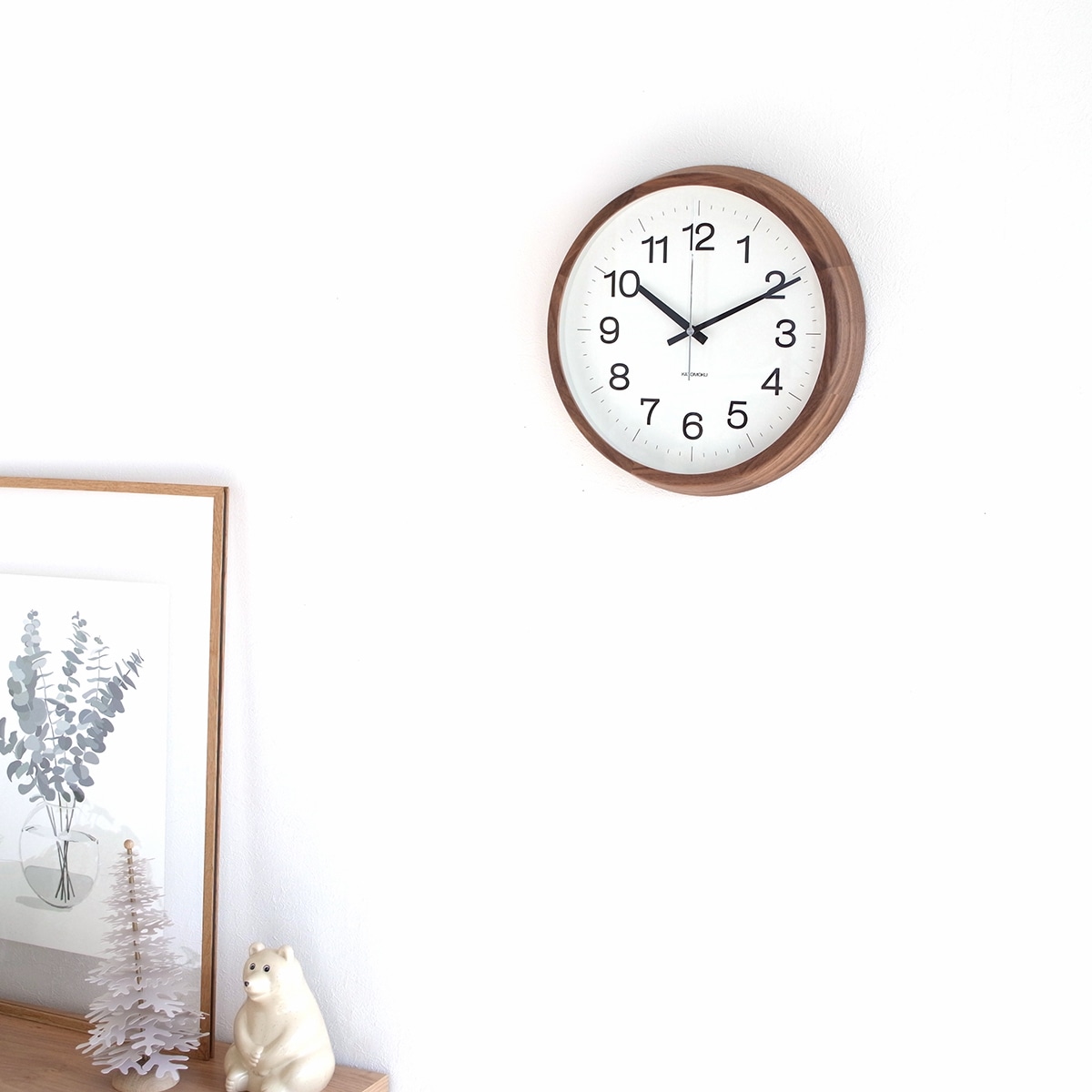 加藤木工 カトモク KATOMOKU Muku clock 16 Lサイズ ウォールナット
